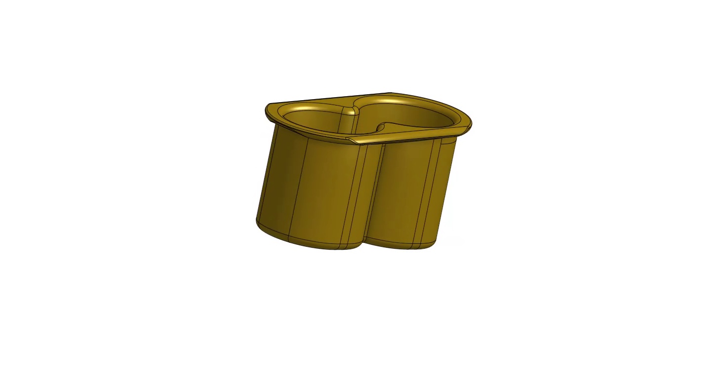 Hyundai 2019 Hyundai Kona Drop‑In Cupholder Replacement – Reliable 3D Print Part - 3D Printable CAD Model STL File