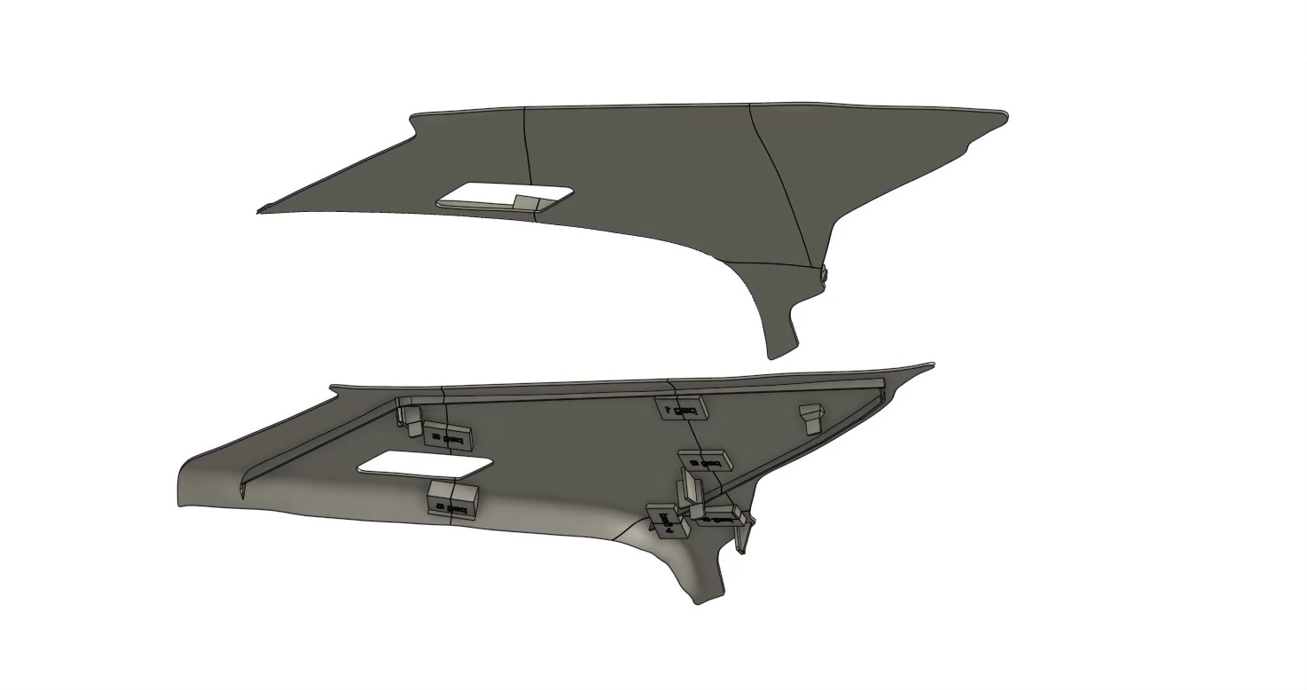 Bmw BMW E36 C‑Pillar Covers (Right + Left) - 3D Printable CAD Model STL File