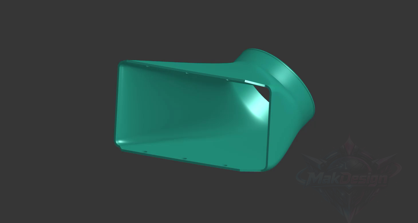 Bmw BMW E46 Cold Air Intake Snorkel Tube (Airbox Scoop) - 3D Printable CAD Model STL File