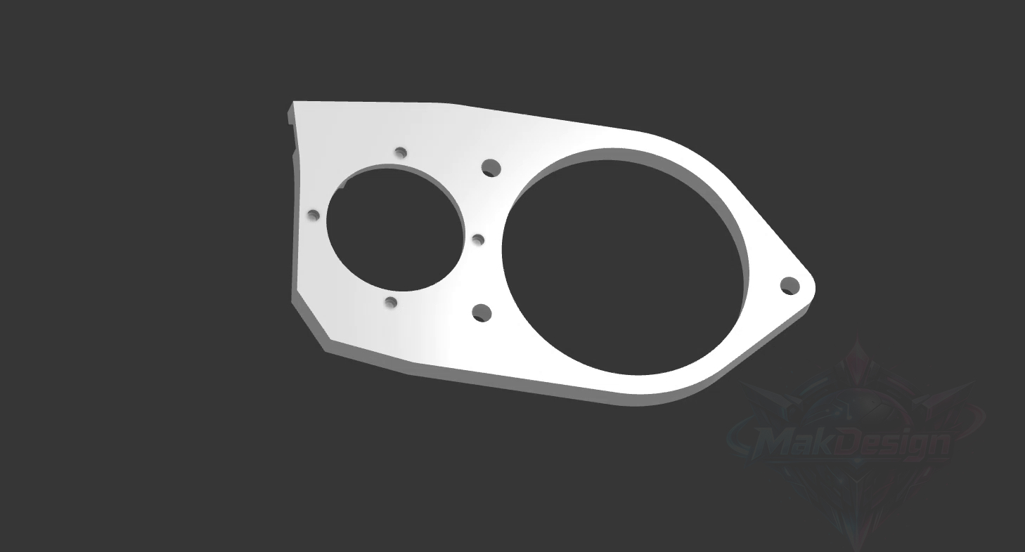 Bmw BMW E46 Front Door Tweeter Speaker Mounting Bracket Main Body - 3D Printable CAD Model STL File